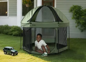 Hexagon Pop Up Play Yard with Removable Canopy