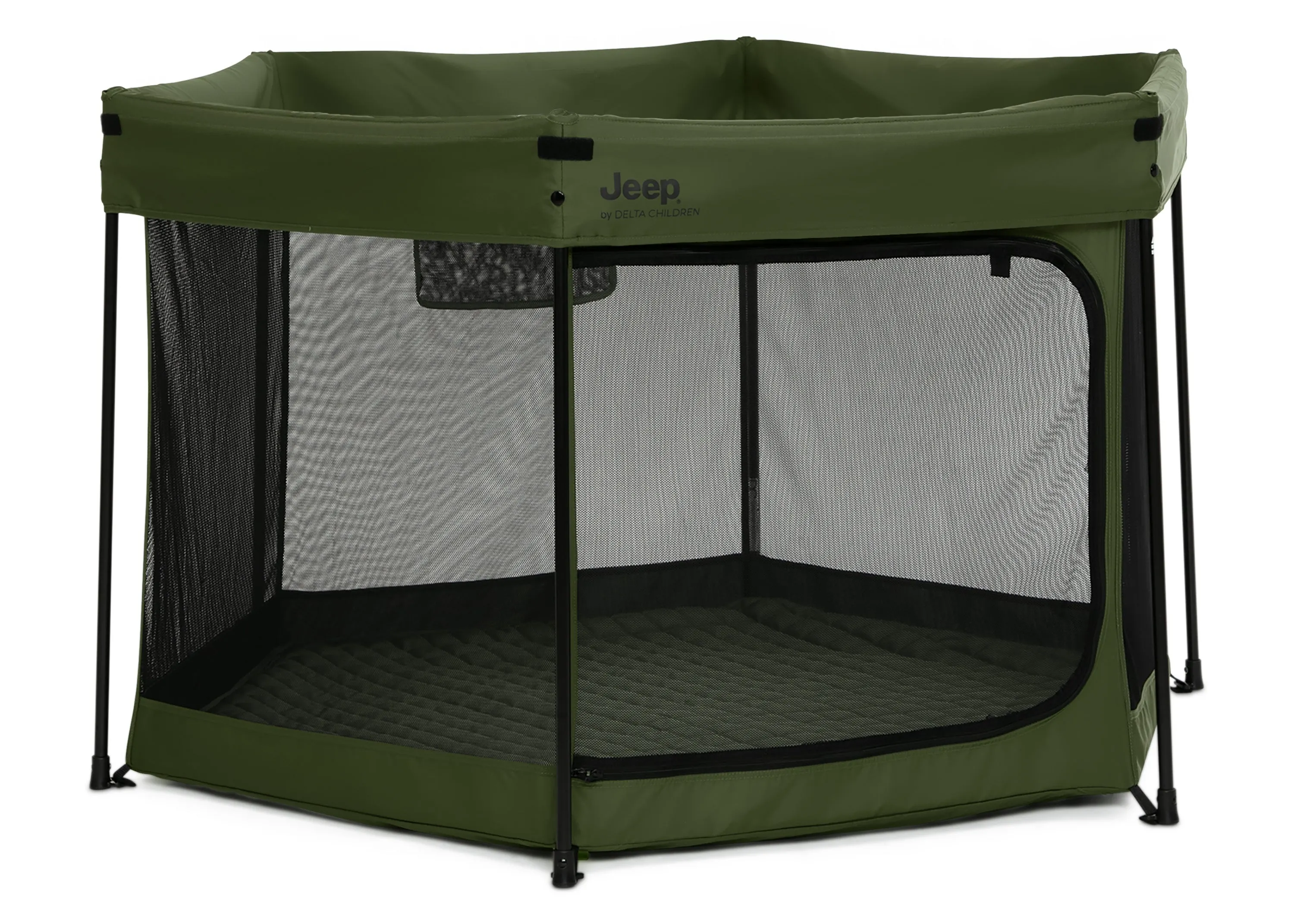Hexagon Pop Up Play Yard with Removable Canopy