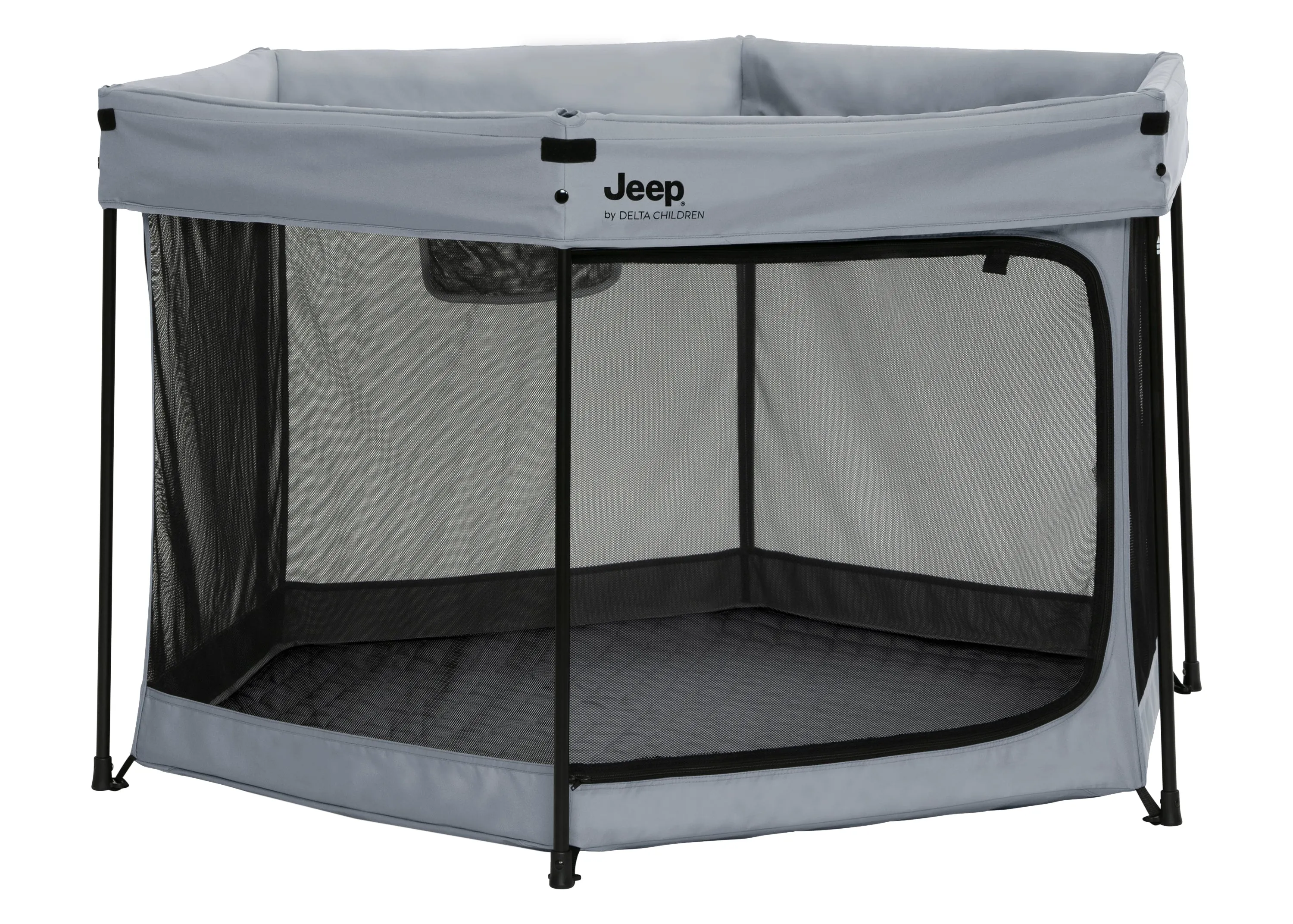 Hexagon Pop Up Play Yard with Removable Canopy