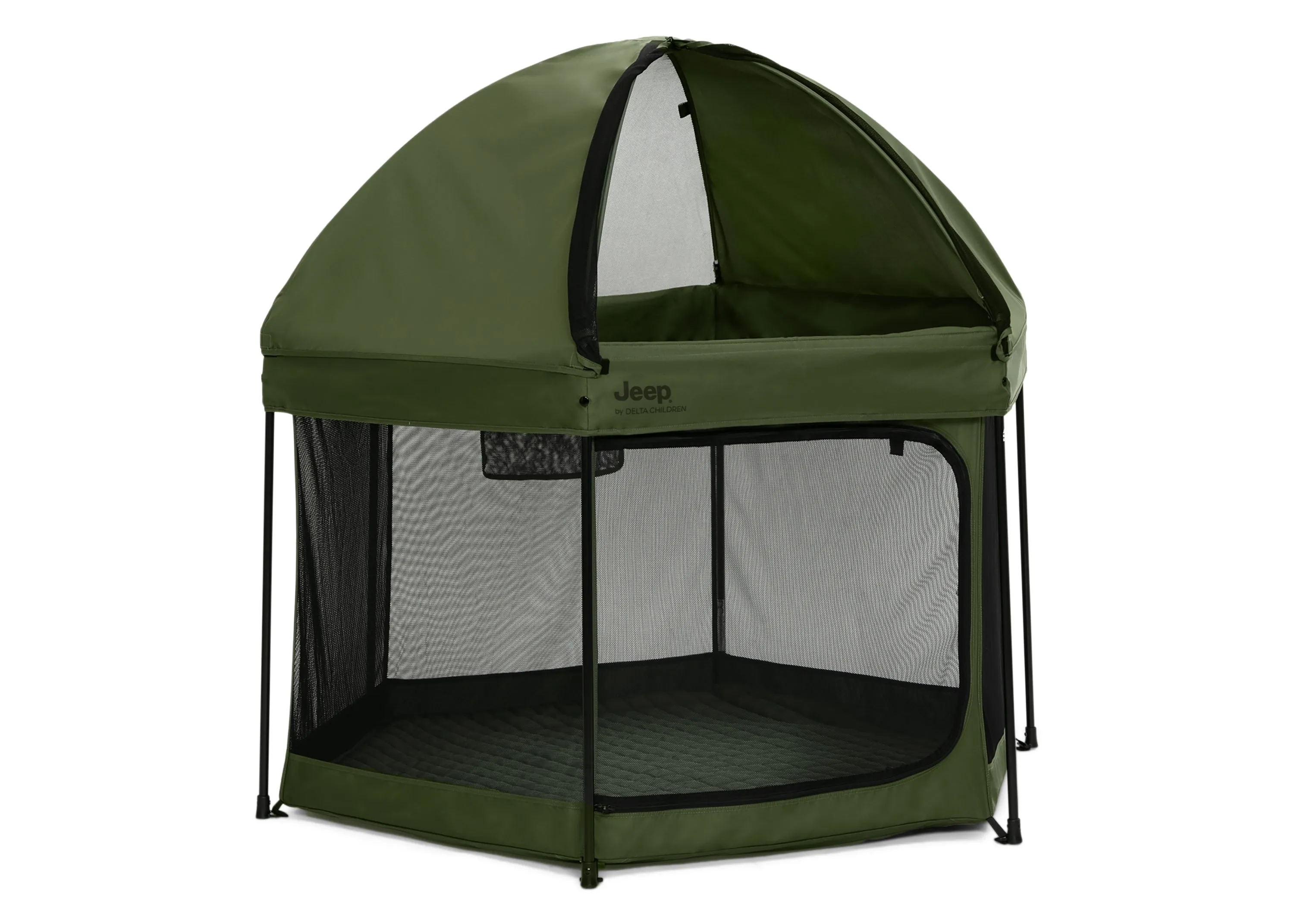 Hexagon Pop Up Play Yard with Removable Canopy