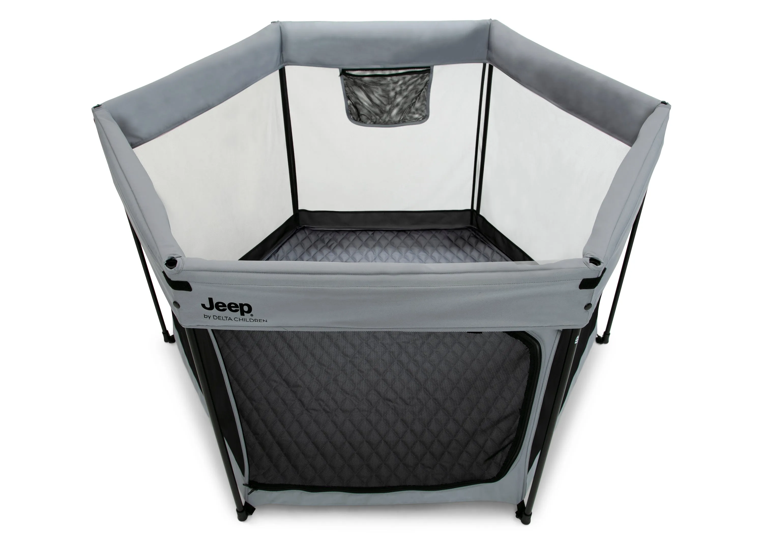 Hexagon Pop Up Play Yard with Removable Canopy