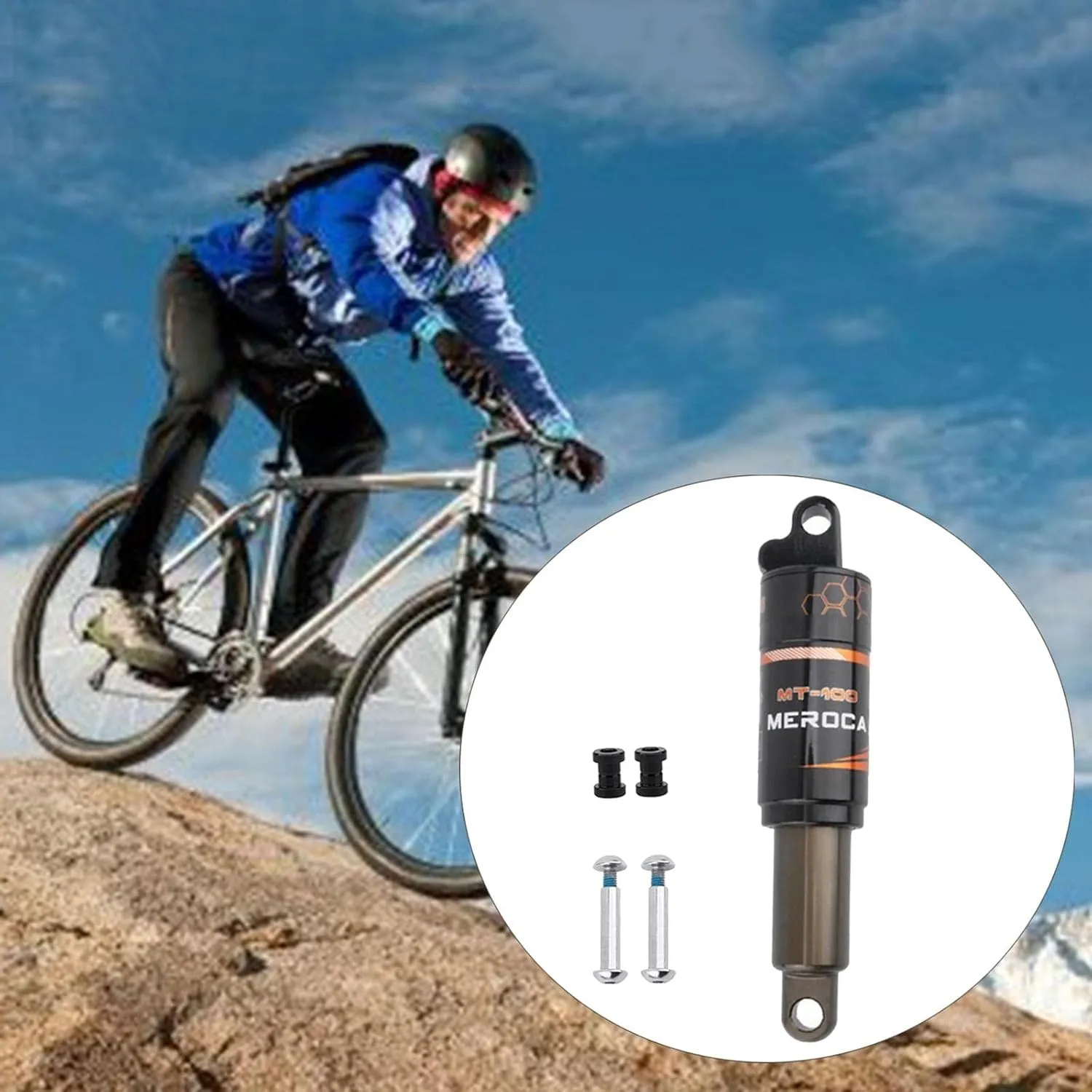 High-Performance Folding Bike Rear Shock - Advanced for Adult Riders