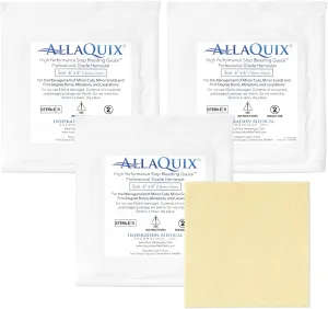 High Performance Stop Bleeding Gauze Pads – 3-Pack (6"x6") | Hemostatic Wound Dressing for Cuts & First Aid Kits | Sterile, Drug-Free, Fast Clotting Pads