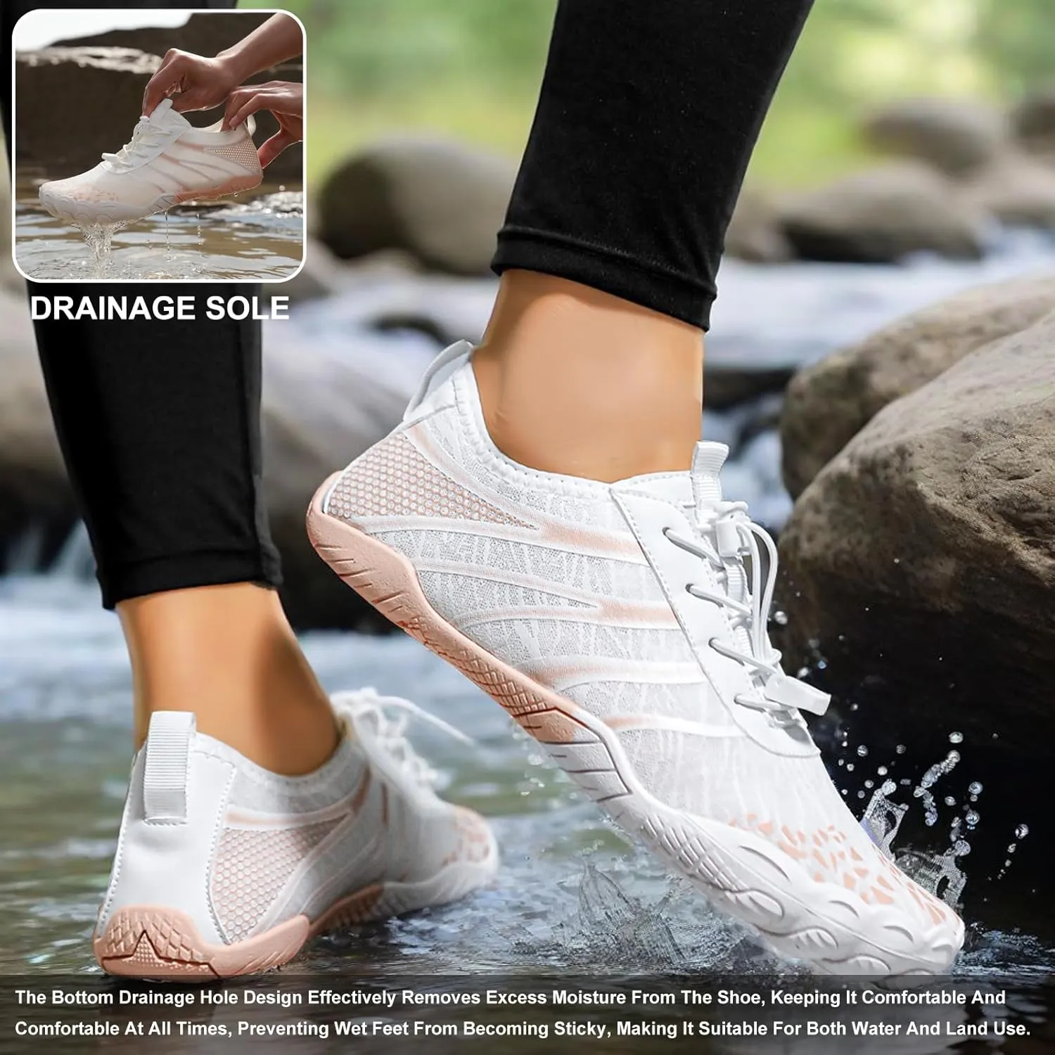 Hike Barefoot Shoes Womens Men,Unisex Barefoot Water Shoes Breathable, Anti-Slip Hiking Footwear for Athletic Wide Toe Shoe Footwear for Hiking, Walking, Running, Yoga, and Water Sports
