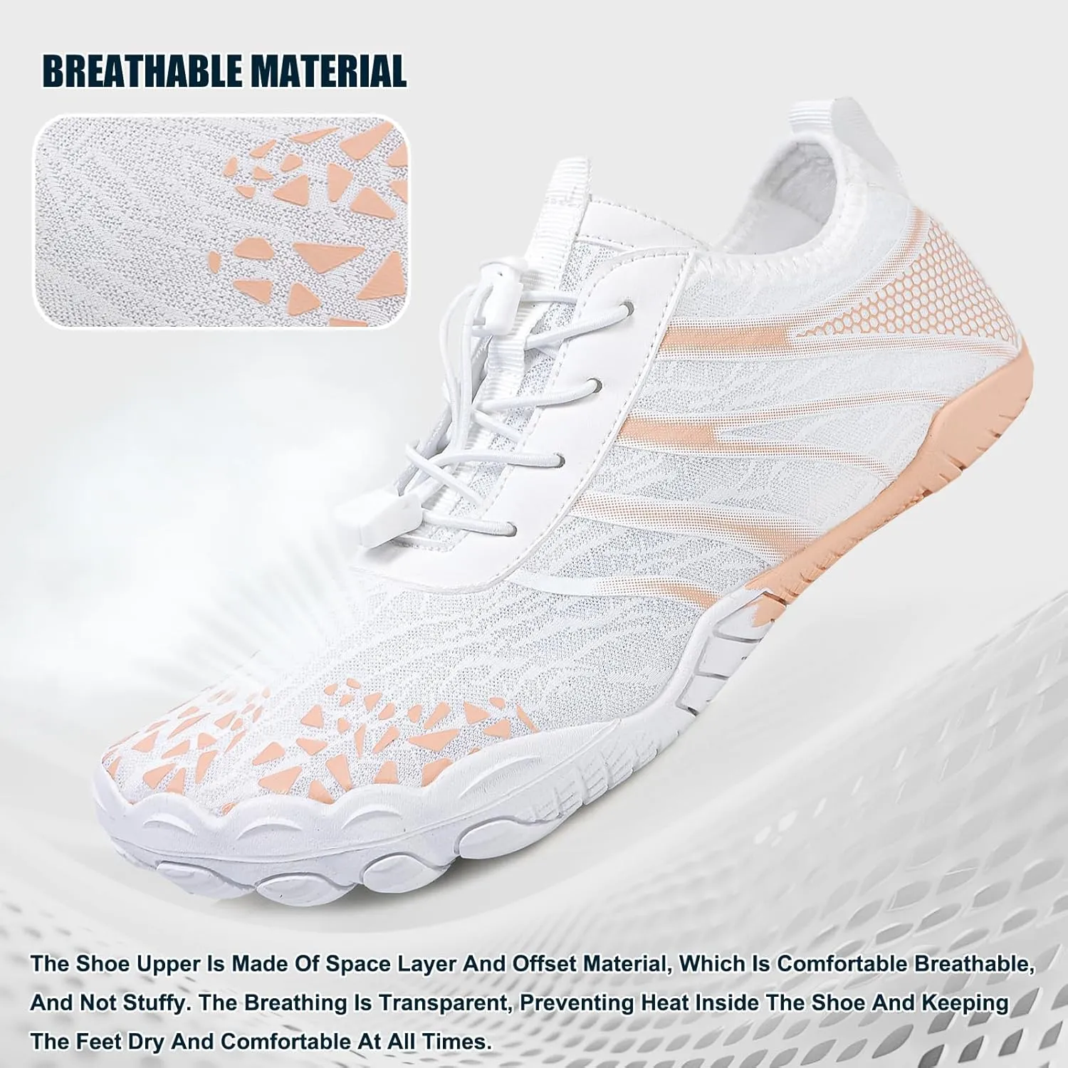 Hike Barefoot Shoes Womens Men,Unisex Barefoot Water Shoes Breathable, Anti-Slip Hiking Footwear for Athletic Wide Toe Shoe Footwear for Hiking, Walking, Running, Yoga, and Water Sports