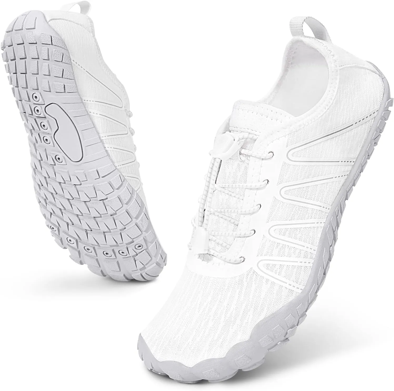 Hike Barefoot Water Shoes for Women Men Footwear, Quick Dry Wide Toe Box Pro Beach Swim Athletic Sports Shoes, Non-Slip Lightweight Aqua Shoe for Pool Hiking Walking Kayaking Diving Surfing