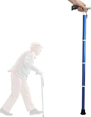 Hiking Pole-Handle 90° Rotation Ultralight Telescopic Backpacking Trekking Poles Adjustable Dual-Purpose Walking Stick for Elderly(42~116cm)
