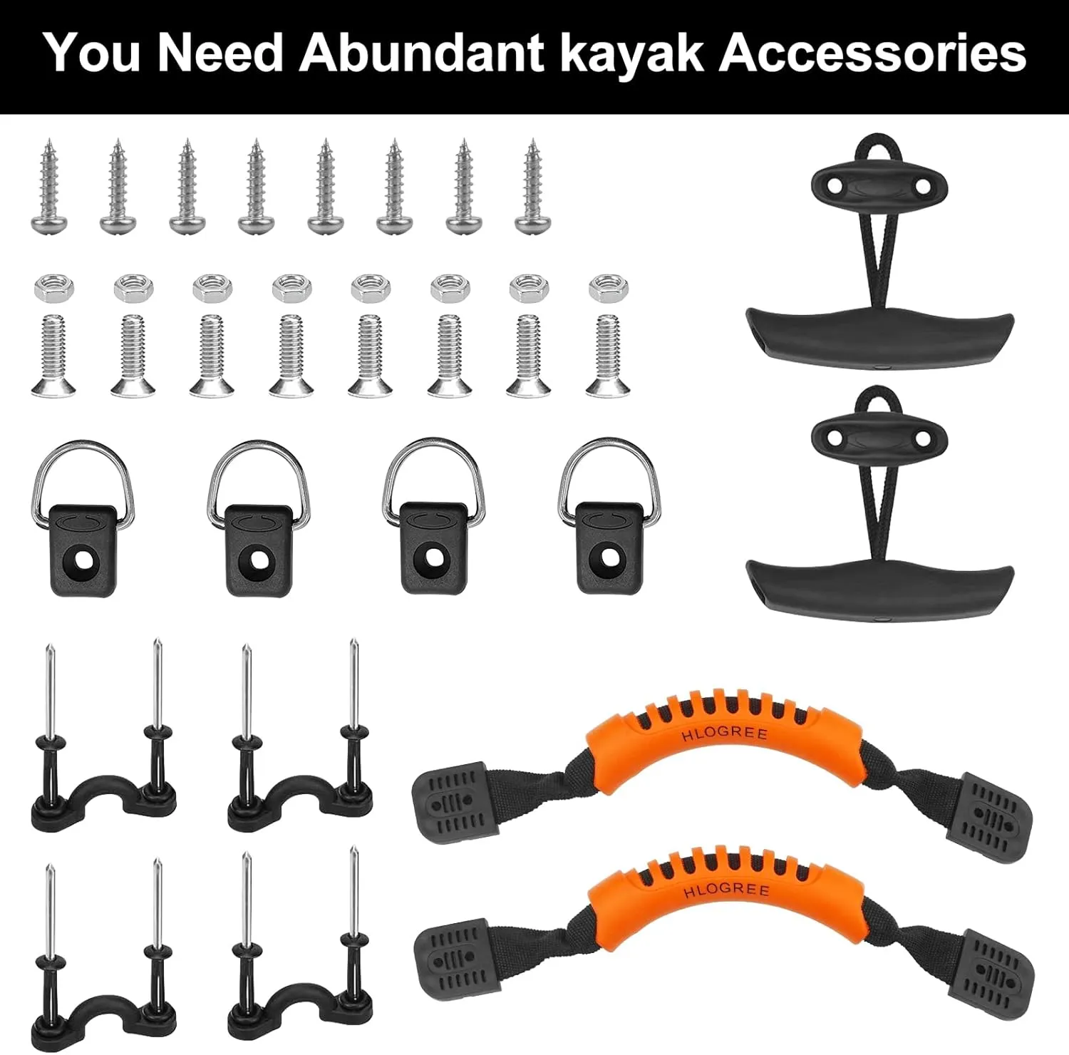 HLOGREE Kayak Seats - 1/2 Pck, Thicken Padded Seat Cushion with Back Support, Canoe & Ocean Sup Compatible