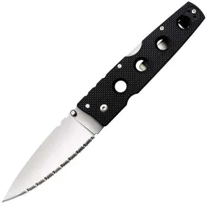 Hold Out II, Black G10 Handle, Spear-Point Serrated w-Clip