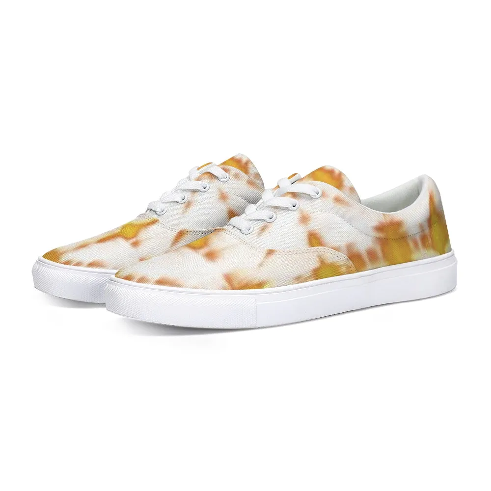 Honey Yellow Lace Up Canvas Shoe