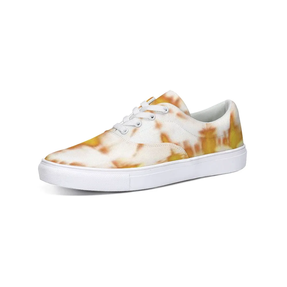 Honey Yellow Lace Up Canvas Shoe