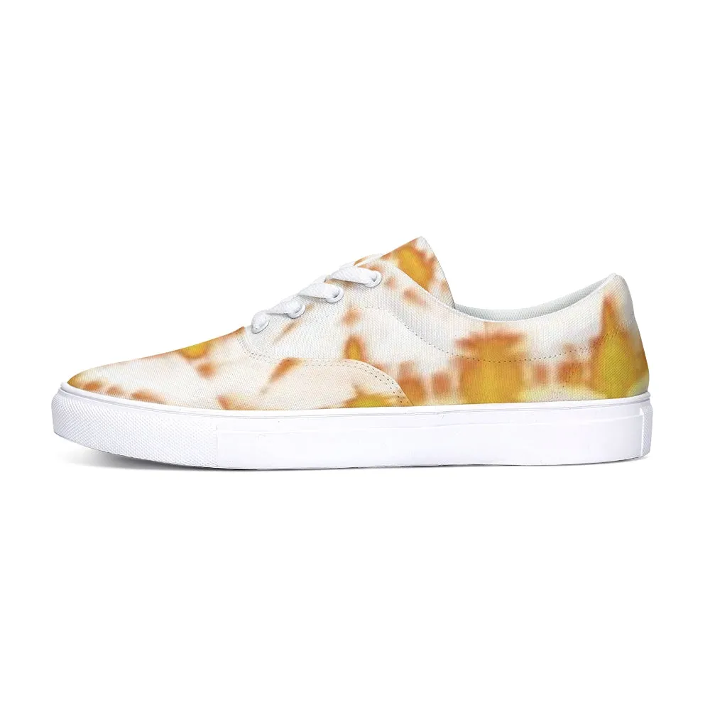 Honey Yellow Lace Up Canvas Shoe