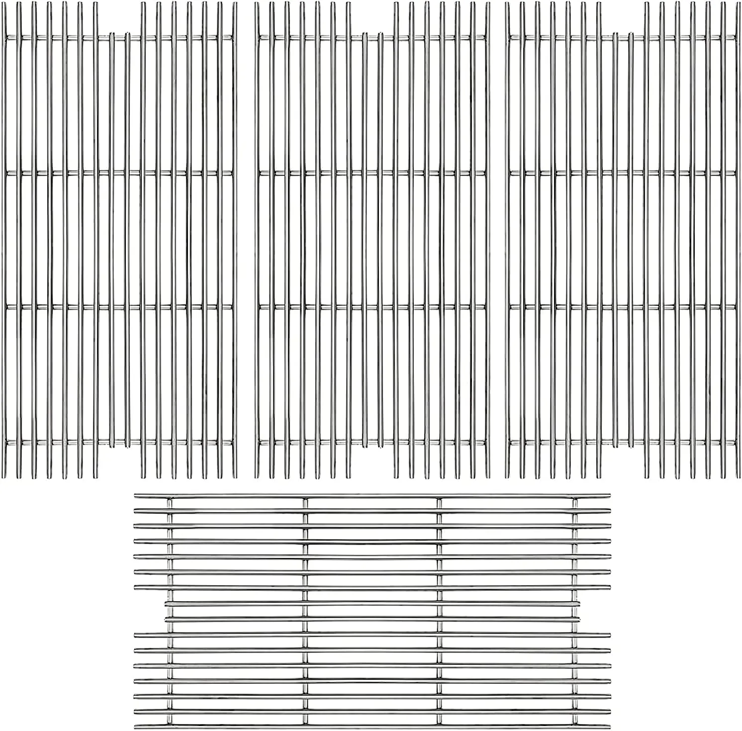 Hongso 23 1/4" Stainless Steel Grill Grid Grates Replacement for Viking Gas Grills, Viking VGBQ 30 in T Series, VGBQ 41 in T Series, VGBQ 53 in T Series Gas Grill, Viking Grill Parts, 4 Pack