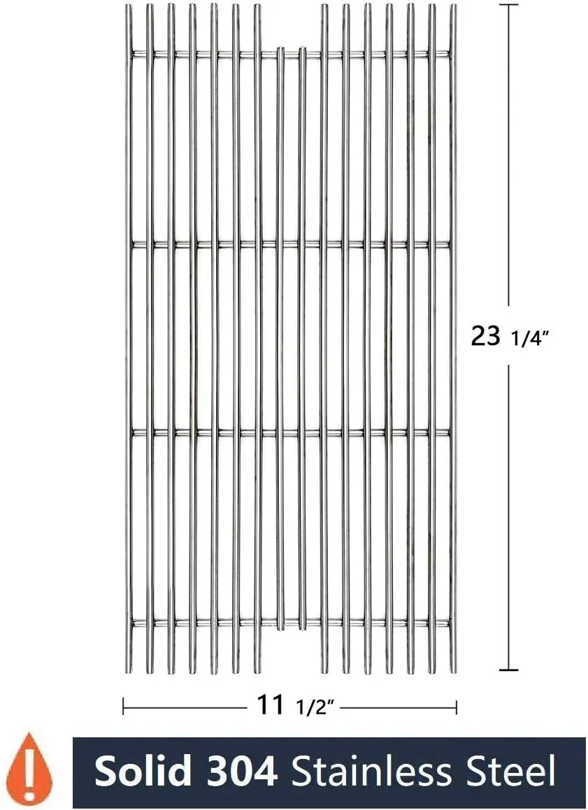 Hongso 23 1/4" SUS304 Stainless Steel Grill Grids Grates Replacement Parts for Viking VGBQ 30" T Series, VGBQ 41" T Series, VGBQ 53" T Series, VGBQ300T, VGBQ0302T, VGBQ3002RT, VGBQ4103RT Gas Grill