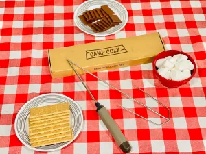 HotRod Automatic Rotating Hot Dog and Marshmallow Roasting Stick – Battery-Powered Stainless Steel Skewer for Campfires, BBQs, and S'mores – Portable and Durable Roaster Gray