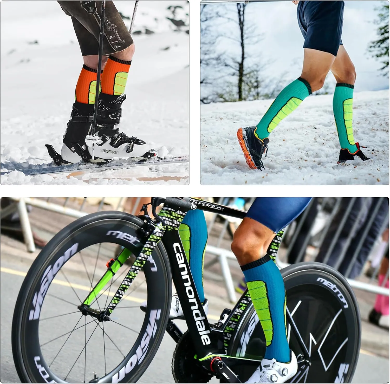 Hylaea Merino Wool Ski Socks, Cold Weather Socks for Snowboarding, Snow, Winter, Thermal Knee-high Warm Socks, Hunting