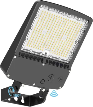 HYPERLITE LED Parking Lot Light - 200W 30000lm UL Listed Led Flood Lights Outdoor with Adjustable Trunnion Wall Mount - Waterproof Commercial Street Area Lighting with Photocell for Barn Yard Garage