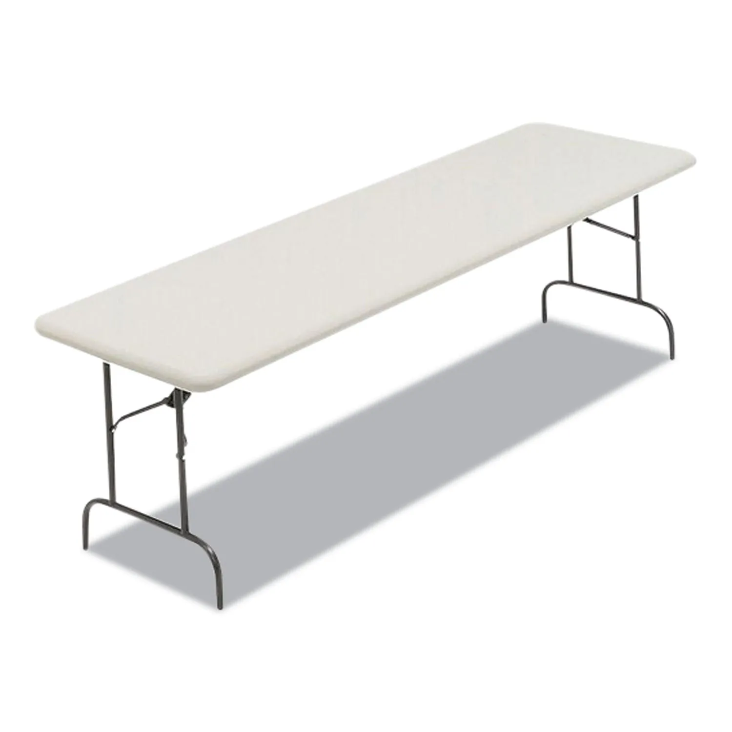 Iceberg IndestrucTables Too 600 Series Folding Table, Rectangular, 96" x 30" x 29", Platinum