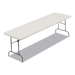 Iceberg IndestrucTables Too 600 Series Folding Table, Rectangular, 96" x 30" x 29", Platinum