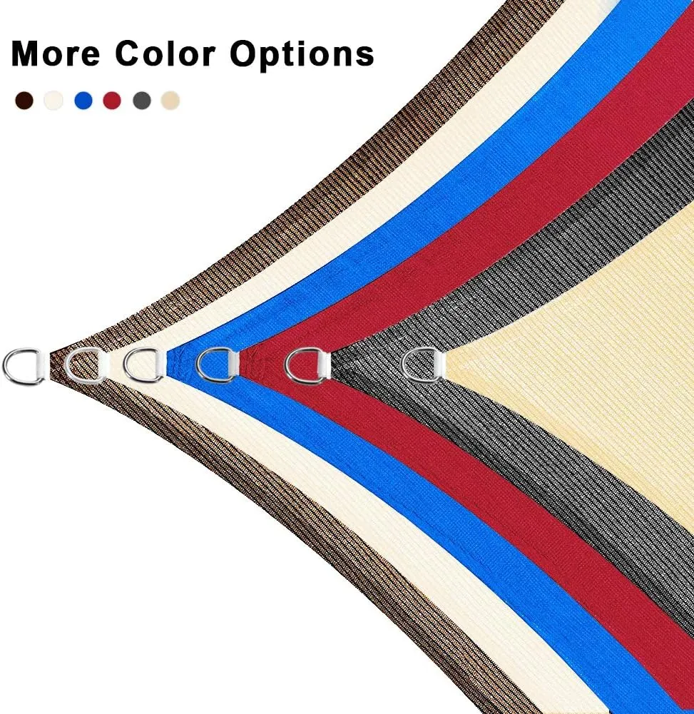 iCOVER Sun Shade Sail Canopy 12'x12'x12', 185GSM Fabric Permeable Pergolas Top Cover, for Outdoor Patio Lawn Garden Backyard Awning, Sand