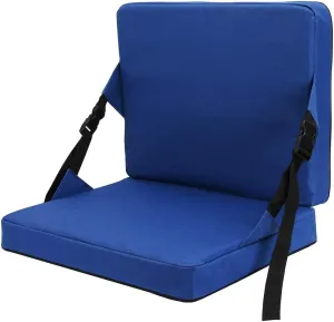Indoor & Outdoor Folding Chair Cushion, Foldable Portable Stadium Seat,Chair Cushion for Sports Events, Outing, Travelling，Hiking, Fishing