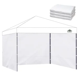 Instant Canopy Sidewalls for 10x10 Pop Up Canopy Tent, 300D Waterproof Material for Outdoor Events, Vendor Booths, and Privacy (Sidewalls Only, Canopy Not Included) (3 PCS)