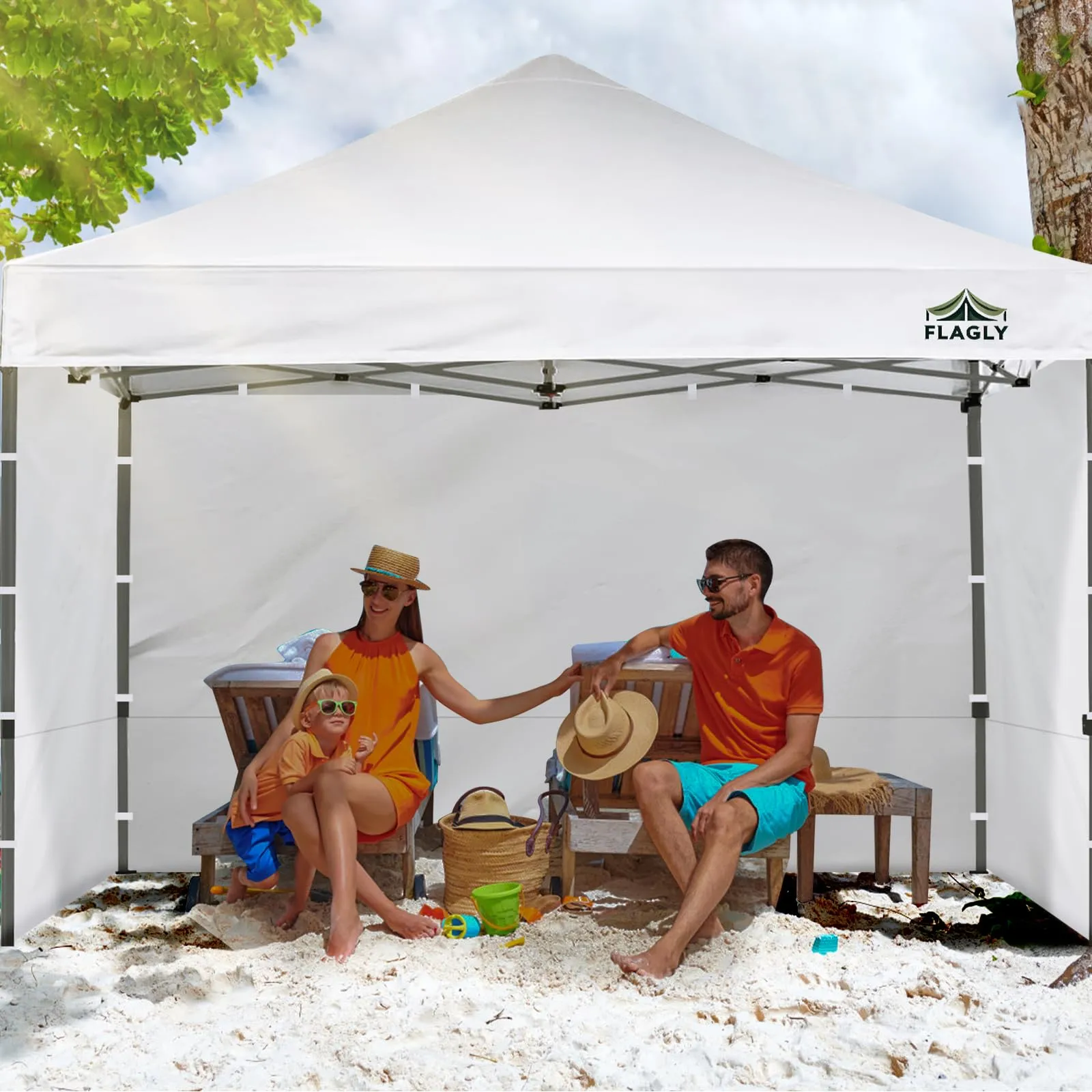 Instant Canopy Sidewalls for 10x10 Pop Up Canopy Tent, 300D Waterproof Material for Outdoor Events, Vendor Booths, and Privacy (Sidewalls Only, Canopy Not Included) (3 PCS)