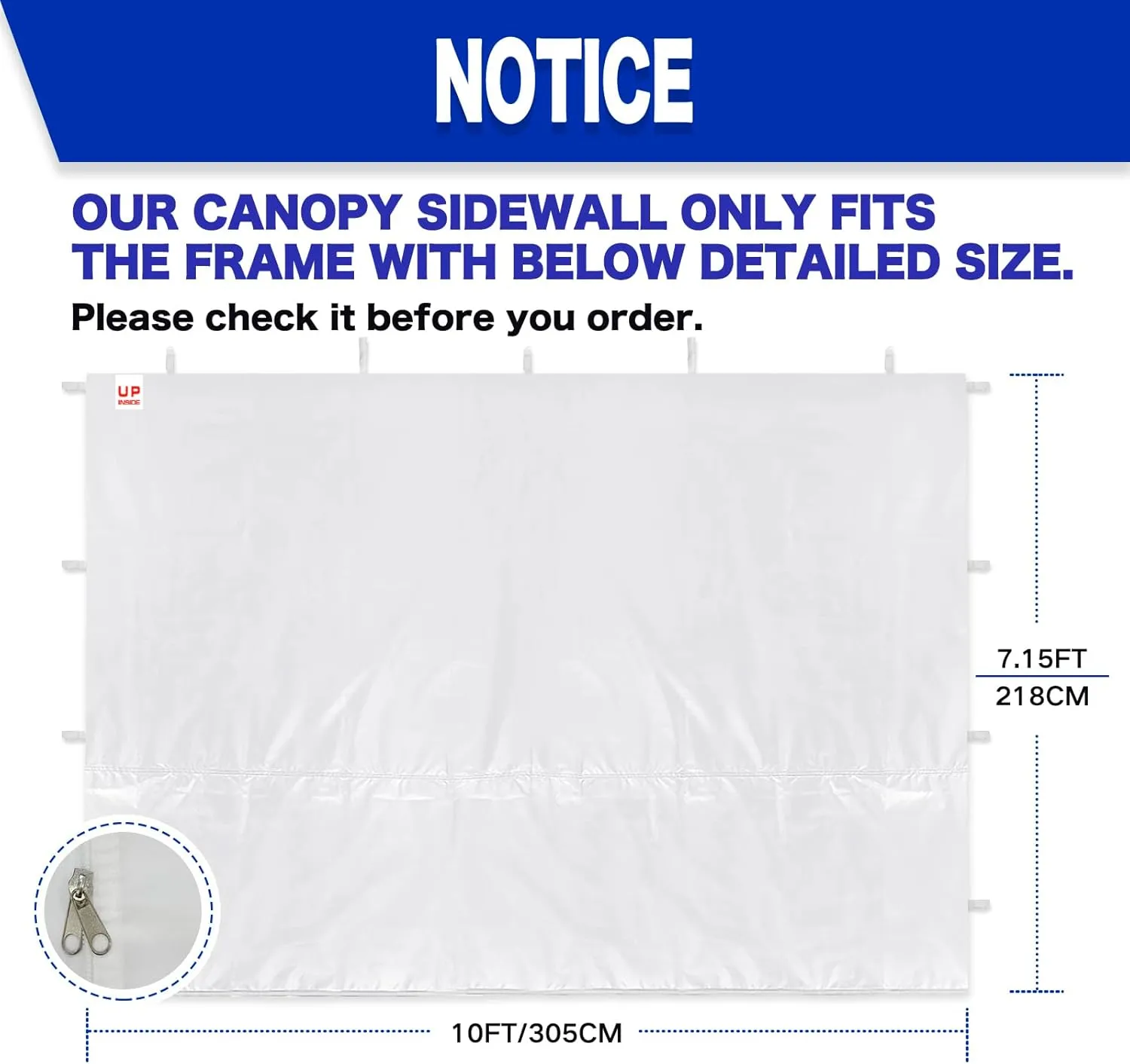 Instant Canopy Tent Sidewalls for 10x10 Pop Up Canopy Waterproof,99% UV Protection，3 Piece Sidewalls, Dusk Gray(3PCS Sidewall Only, Canopy Tent NOT Included)