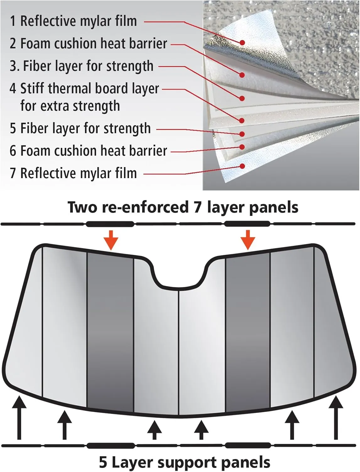 Intro-Tech CH-917-P Silver Custom Fit Premium Folding Windshield Sunshade for Select Chevrolet Camaro Models