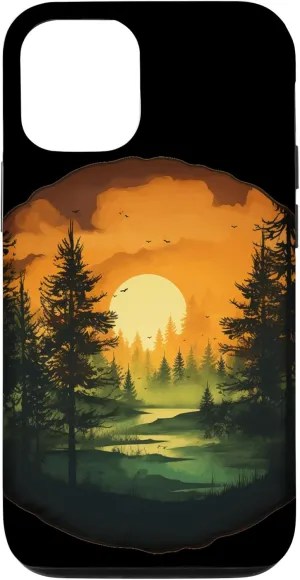 iPhone 13 Wildlife Trees Outdoors Nature Forest Sunset Trekking Hiking Case