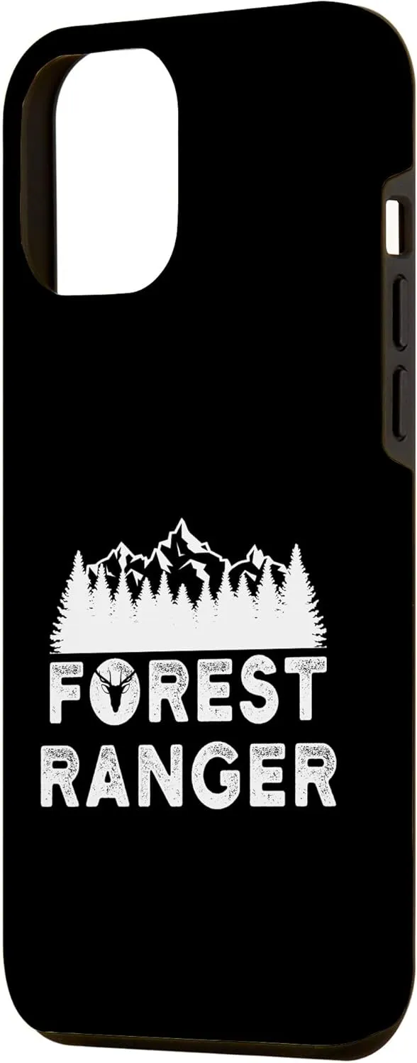iPhone 14 Plus Forest Ranger Forester Trees Mountains Nature Deer Trekking Case