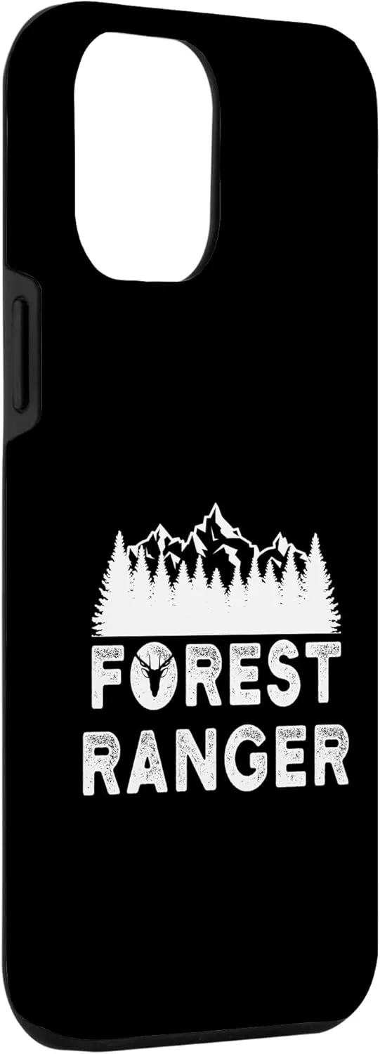 iPhone 14 Plus Forest Ranger Forester Trees Mountains Nature Deer Trekking Case