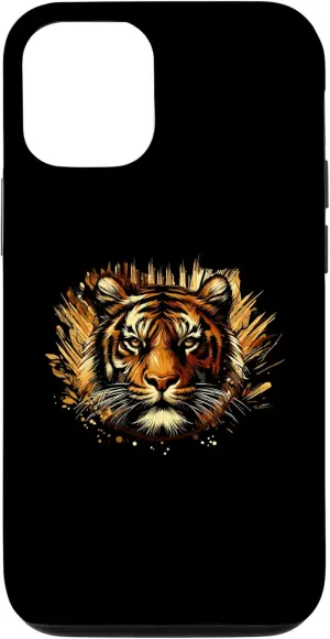 iPhone 15 Cool Tiger Art Wild Animal Forest Nature Hiking Trekking Case