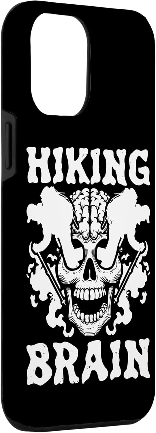 iPhone 15 Pro Max Hike Skull Mountain - Trail Hiker Hiking Brain Case