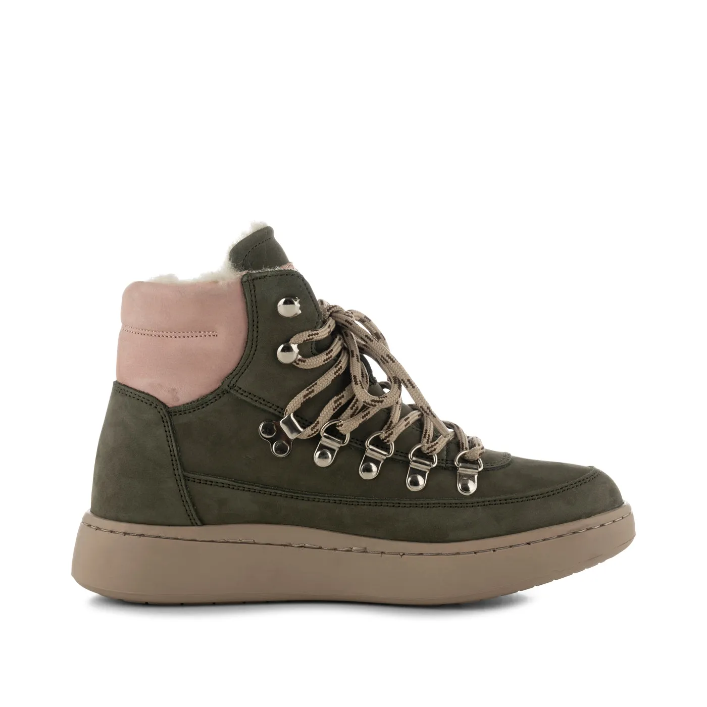 Iris Nubuck - Green/Rose