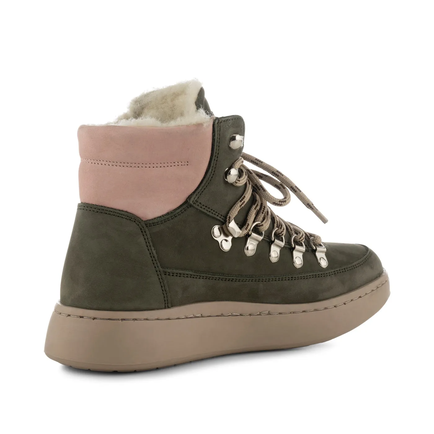 Iris Nubuck - Green/Rose