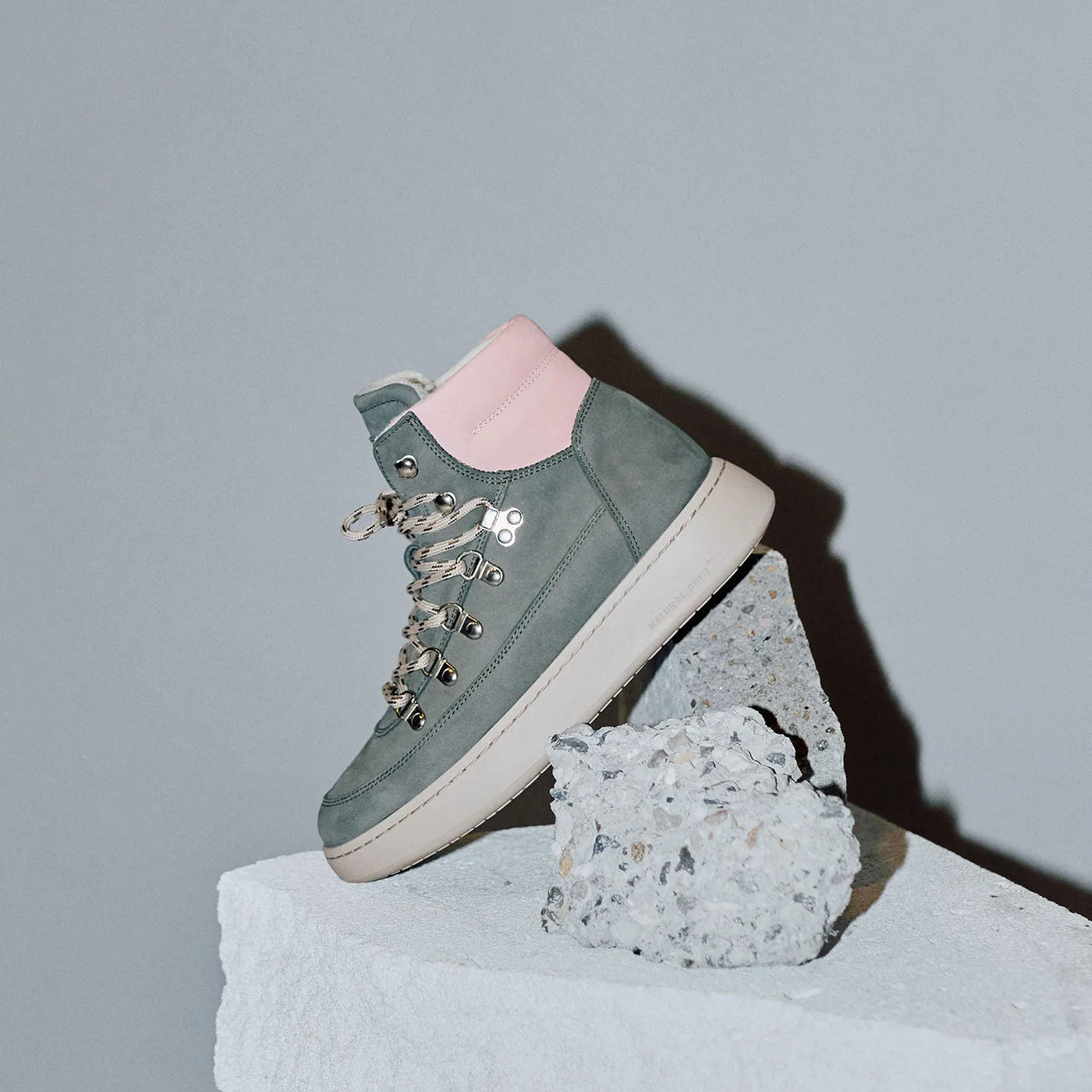 Iris Nubuck - Green/Rose