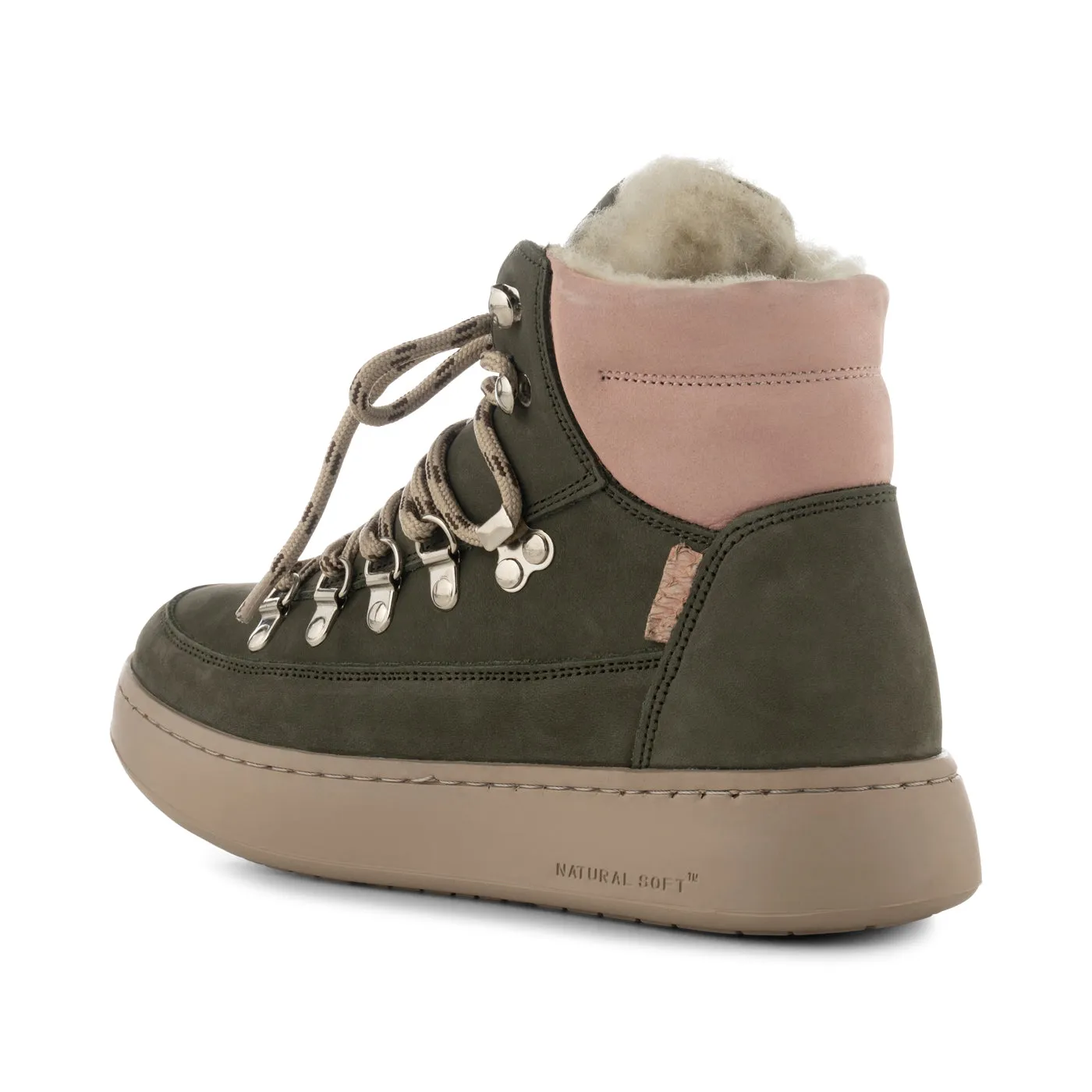 Iris Nubuck - Green/Rose