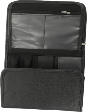 Jewelry Storage Roll Bag Portable Organizer Foldable Large Capacity Black