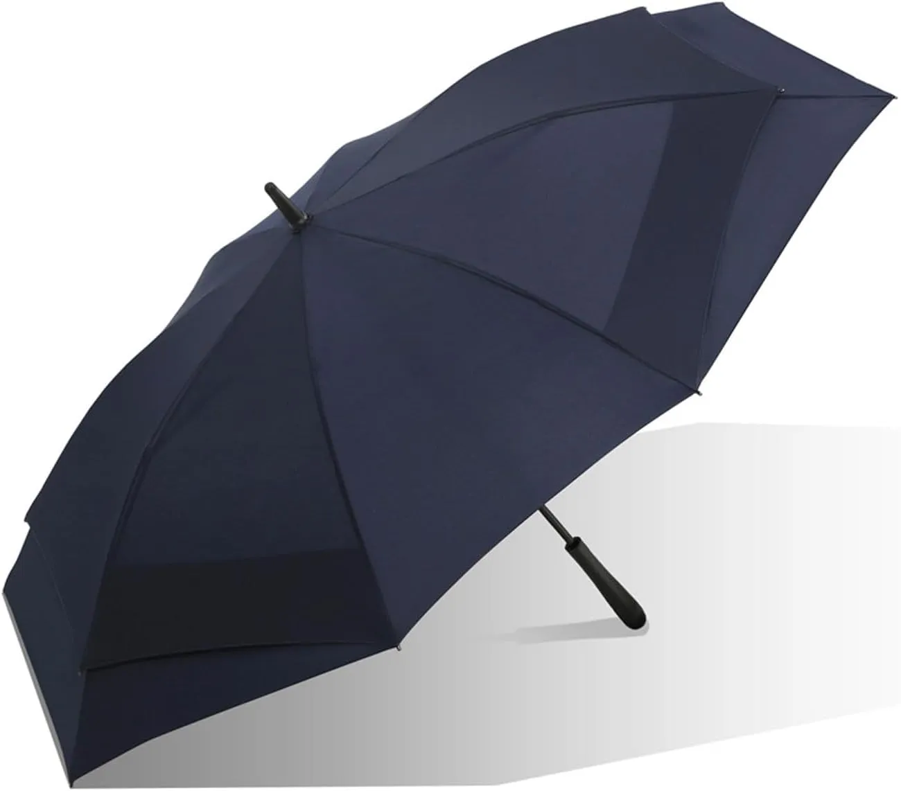 JITEM Oversized Double Canopy Golf Umbrella Vented Windproof Stick Umbrella 52 Inch Auto Open Outdoor Family Umbrella for Rain or Sun