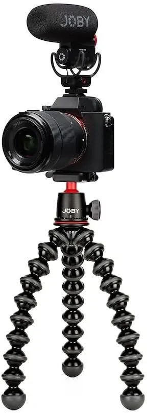 JOBY Real Time Vlogger Kit, GorillaPod Camera Vlogging Kit (3K Flexible Tripod, On-Camera Wavo Plus Microphone, TRR Cables), Vlog-Kit, Youtuber and Experienced Camera Content Creator System