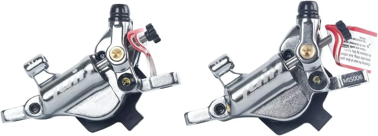 Juin Tech M1 Cable Actuated Hydraulic Bicycle Bike Disc Brake Caliper Set Extra Powerful Hybrid Brake for Road/Mountain/Cyclocross/Gravel/E-Bike/Folding Bike etc. use