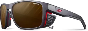 Julbo Shield Glacier Sunglasses for Men & Women w/Removable Spandex Shields for Mountaineering, Hiking, Skiing, and Trekking
