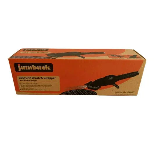 Jumbuck  34cm x 9cm BBQ Grill Brush & Scrapper with Bulit-in Sprayer