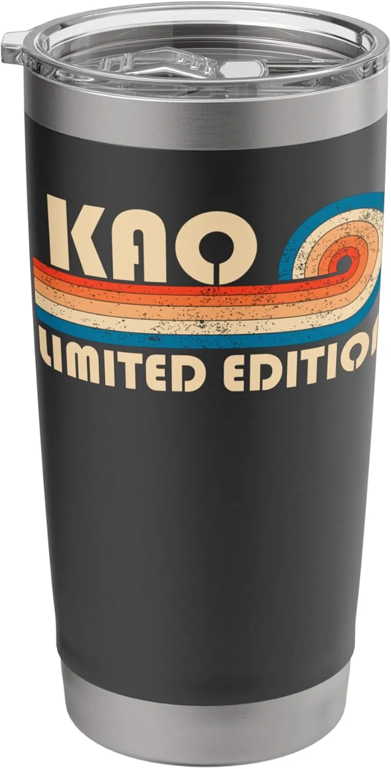 KAO Surname Retro Vintage 80s 90s Birthday Reunion Stainless Steel Insulated Tumbler