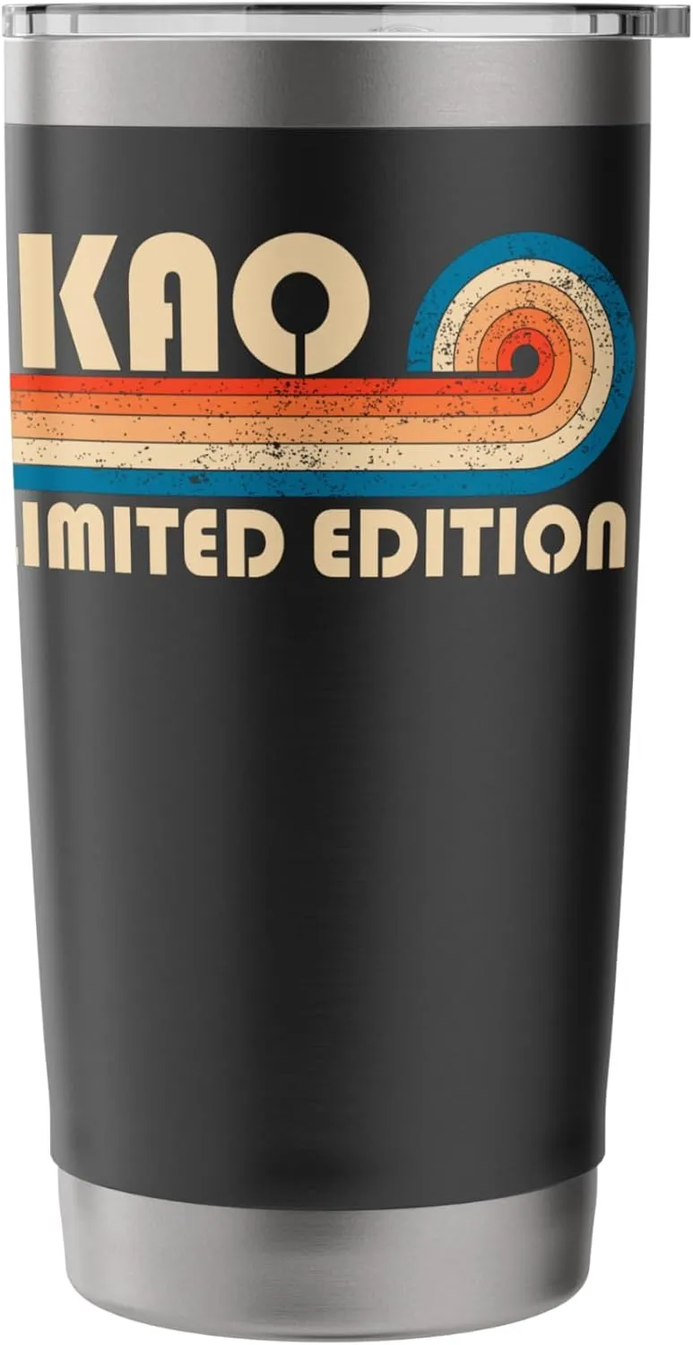 KAO Surname Retro Vintage 80s 90s Birthday Reunion Stainless Steel Insulated Tumbler