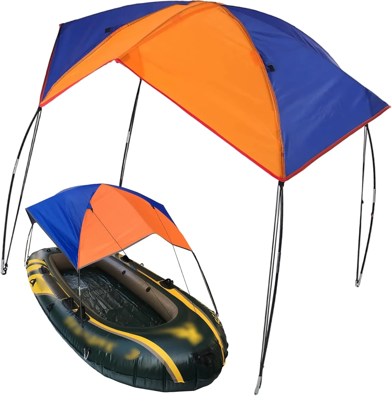 Kayak Canopy Waterproof UV-Resistant Inflatable Folding Kayak Sun Shade Portable Boat Sun Shade for Picnics Camping Fishing