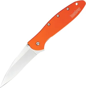 Kershaw New 1660OR Ken Onion Design Leek Folding Knife with SpeedSafe (Orange)