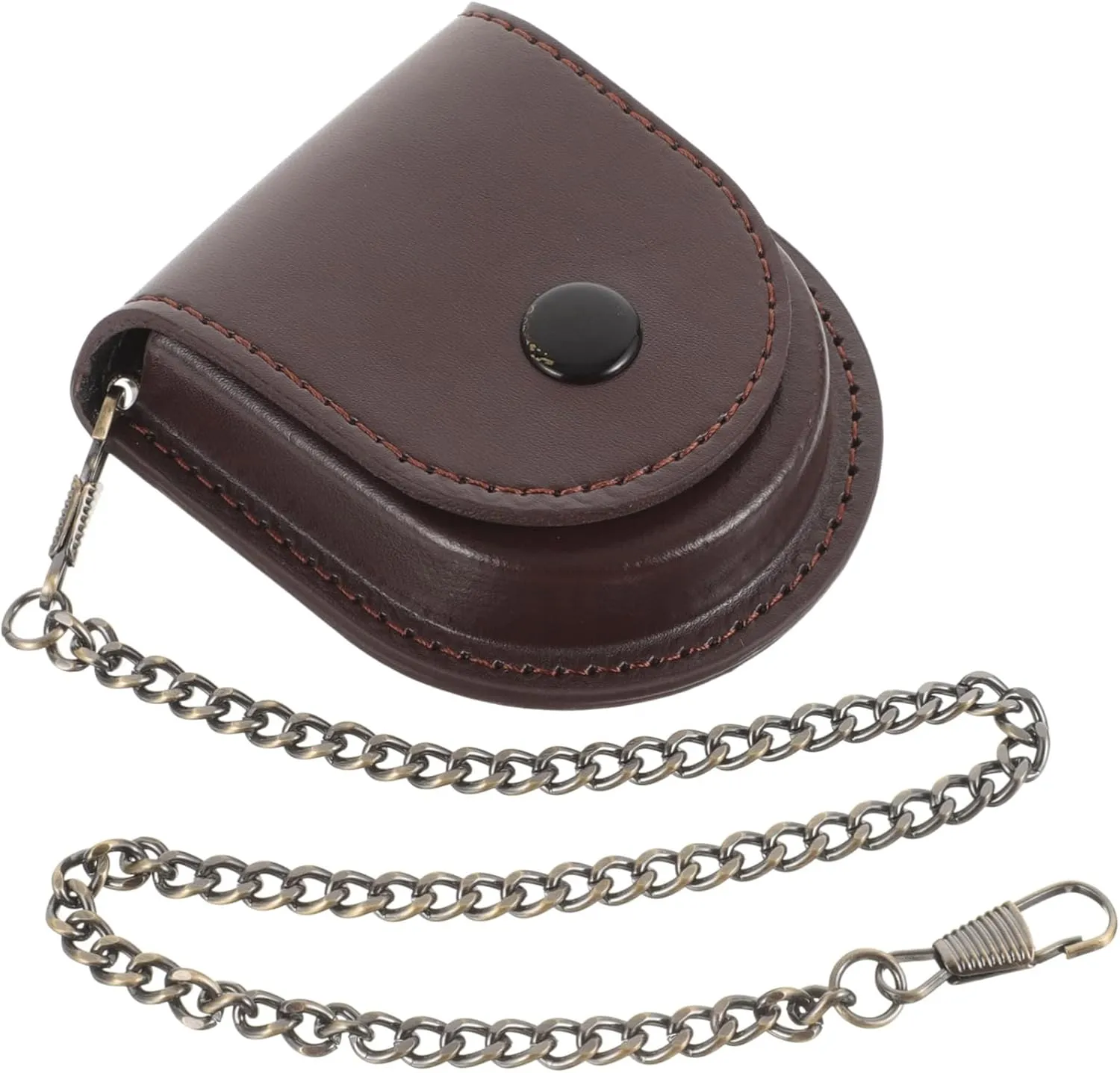 KESYOO 4pcs Pocket Watch Leather Case Display Cabinet Watch Winder Automatic Watch To My Son Pocket Watch Pocket Watch Case Portable Watch Cases Silver Watches for Women Bag Kit Coffee Pu
