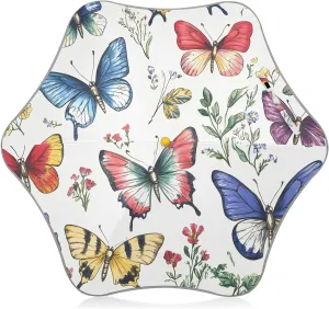Kids Long Handle Folding Umbrella Butterflies in Various Colors - Easy Push Switch for 3-8 Years Old, Waterproof & UV50  Protection, Safe & Cute Design Umbrella for Rain